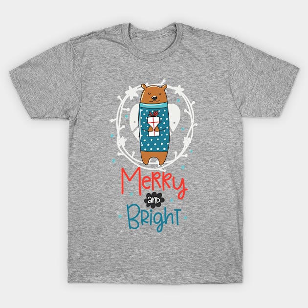 Merry And Bright T-Shirt by JoyFabrika